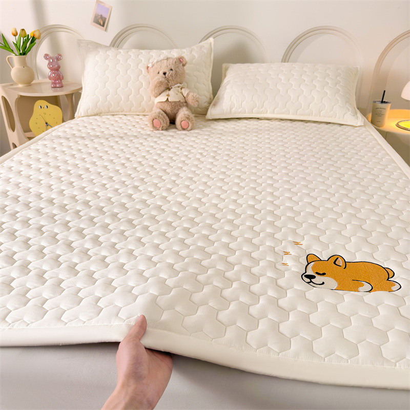 Class a Soy Fiber Mattress Pad for Dormitory Rental, Thickened Mattress, Non-Slip Soft Pad, Bed Protector, Single Mattress