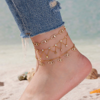梦幻新款超火流苏5A锆石脚链日韩小清新气质简约日常个性脚链饰品