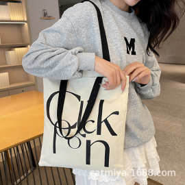 on the sofa原版复刻帆布包大容量新款黑提手单肩包上班通勤ins风