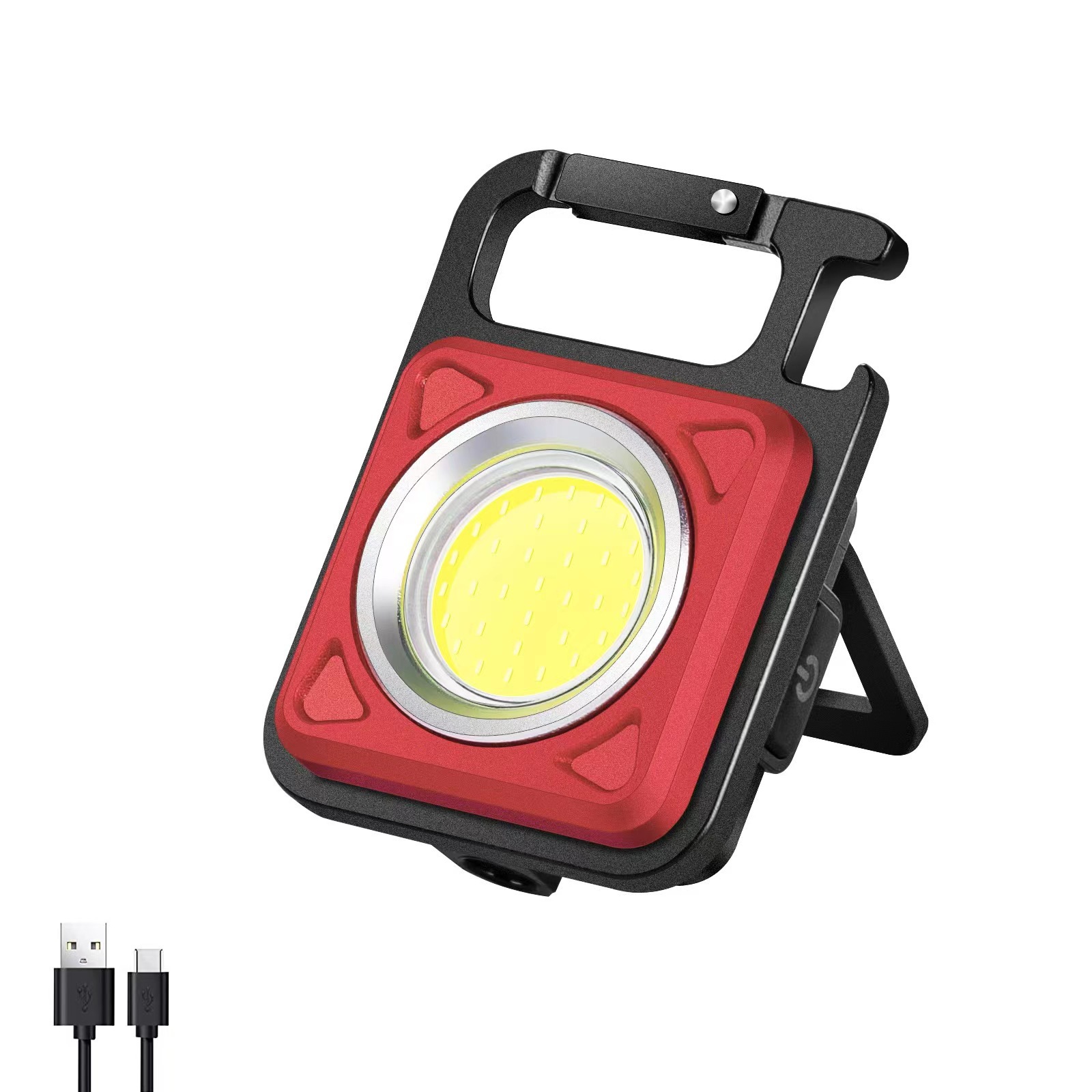 Llavero luz multicolor camping luz multifuncional al aire libre camping portátil coche luz de emergencia succión magnética plegable luz de trabajo