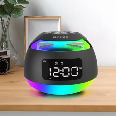 クロスボーダー新品LEDブルートゥースオーディオ時計ラジオ時計学生デスクトップ幻彩雰囲気灯電子時計
