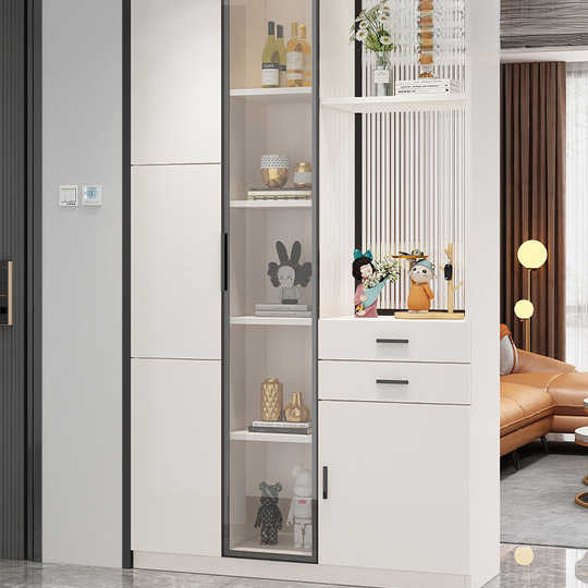 玄关柜入户正对门口隔断柜现代简约玄关鞋柜一体柜轻奢玄关柜