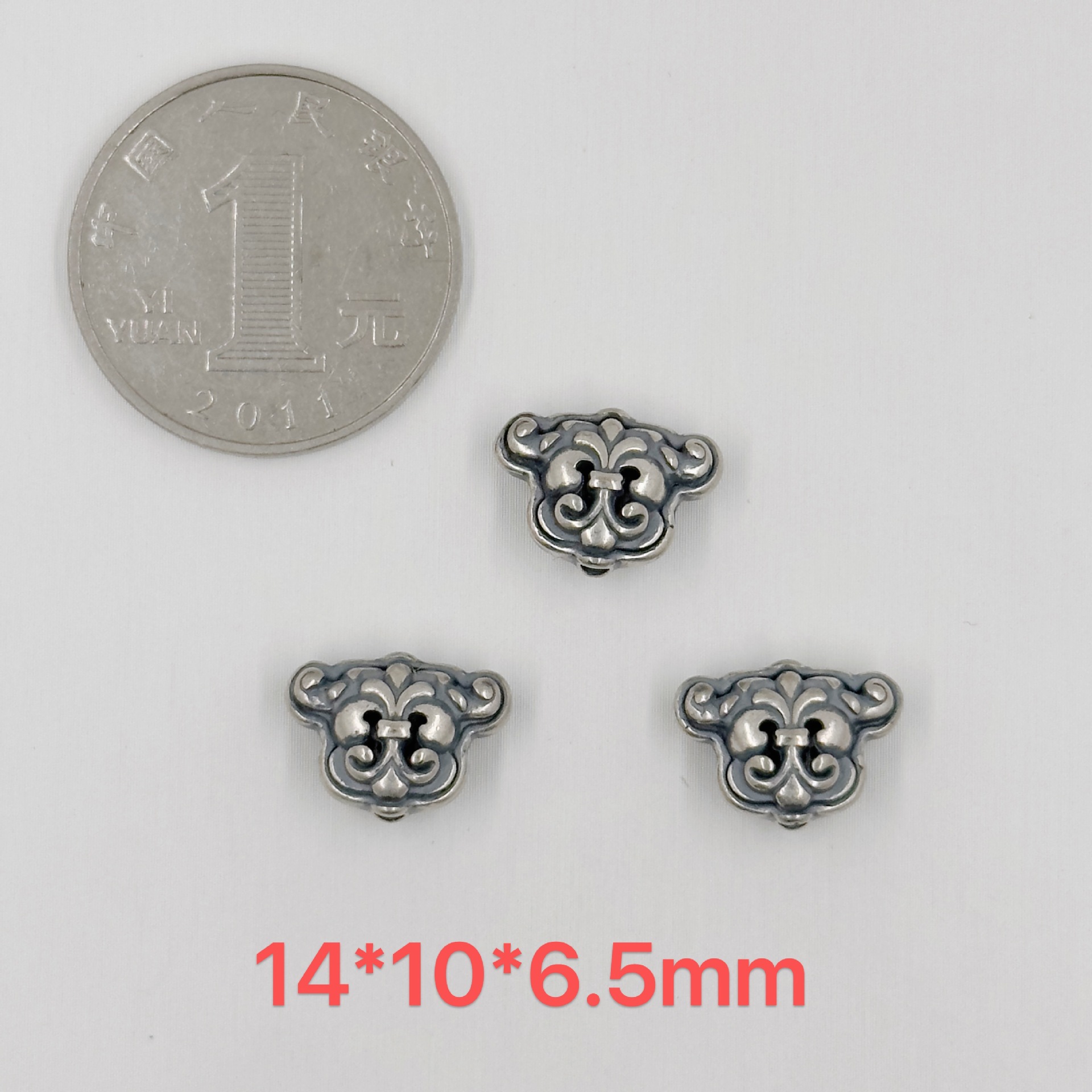 384-417 Shanxi vintage old silver spacer beads DIY accessories 9997 silver bracelet jewelry accessories