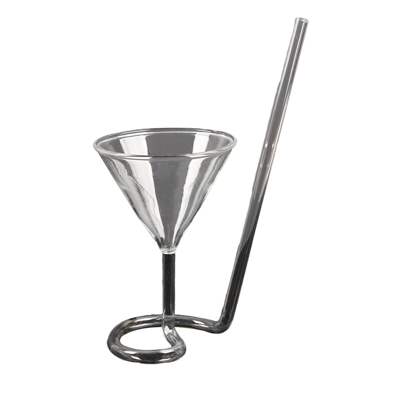 Vaso creativo de cóctel espiral Martini Rotary Red Bar Vaso de cola larga Vampire