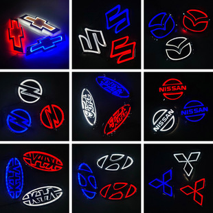 [Cross-border hot products] applicable to all kinds of car 5D luminous LED rear car logo lights