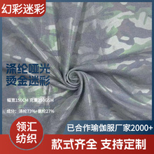涤纶莱卡金色瑜伽服烫金迷彩镭射布料运动吸湿排汗针织面料黑色