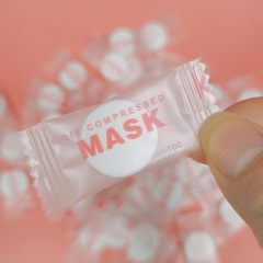 50-ply silk- compressed sheet face masks spa dry masks snap-on disposable invisible fit Tian silk ghost face mask