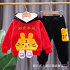 Warm set girl's, children's winter sweatshirt, clothing, 3 piece set, 1-6 years, children's clothing