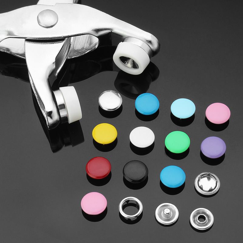 Sólido traje de hebilla de cinco garras hebilla oculta herramienta de instalación de hebilla de uñas sin costuras color metal bebé invisible Madre y niño hebilla