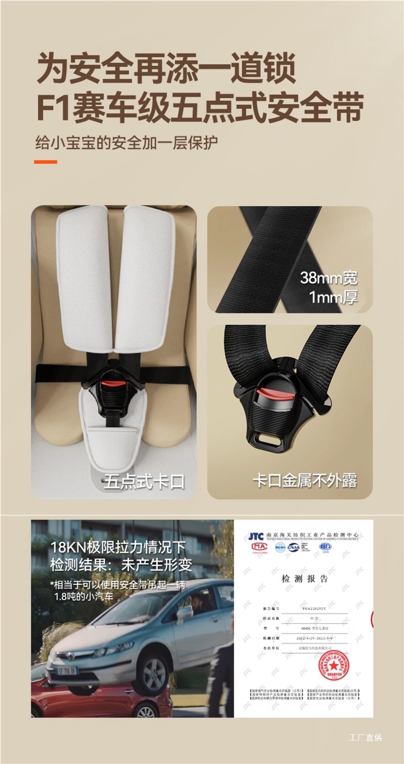 Chuyingbei Kids Safety Seat Car Baby Car 360 Rotating Seat 0-4 Years Old 12 Can Be Worn