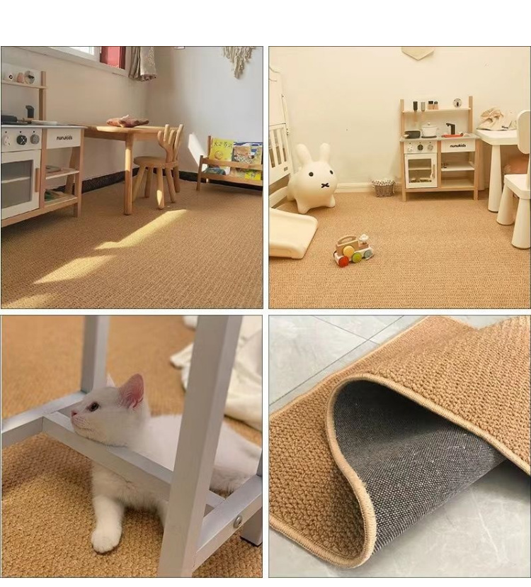 Imitation Sisal Anti-Cat Claw Carpet Home Tea Room Bedroom Tatami Car Side Blanket Pineapple Ring Tpe Bottom Pet Floor Mat