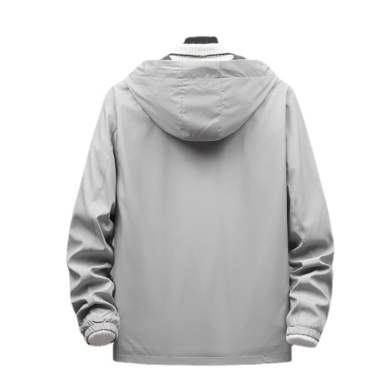 Осенняя модная куртка для отдыха с капюшоном, большой размер