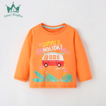 Forestkingdom儿童T恤长袖春秋季圆领休闲纯棉打底衫洋气卡通童装