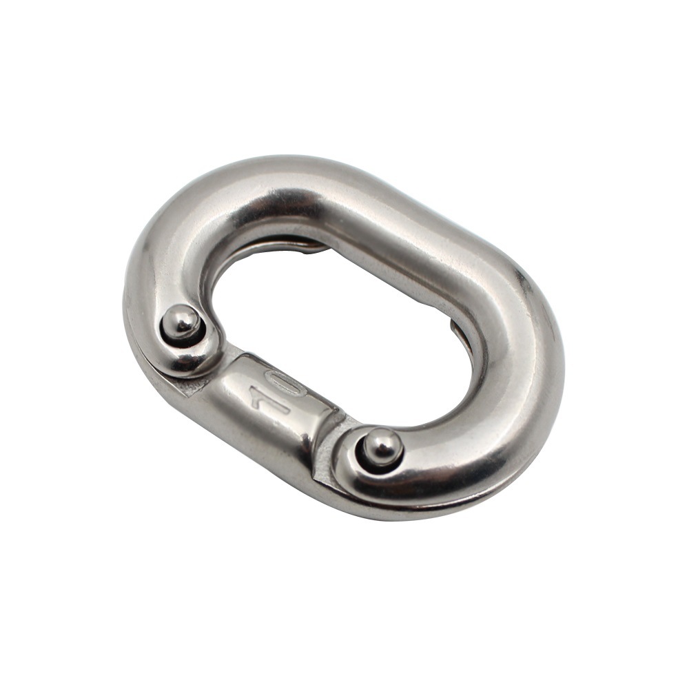 Stainless steel 316 chain link connector, chain clip, chain link fastener, quick connect ring, riveted chain connector
