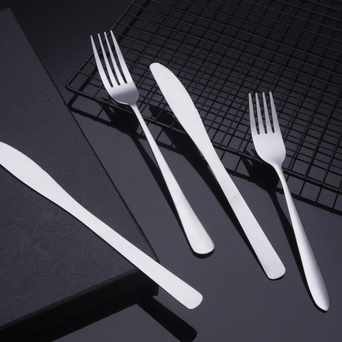 Stainless steel cutlery, household tableware two-piece set, hotel restaurant, western dessert fork, steak cutlery, cross-border wholesale