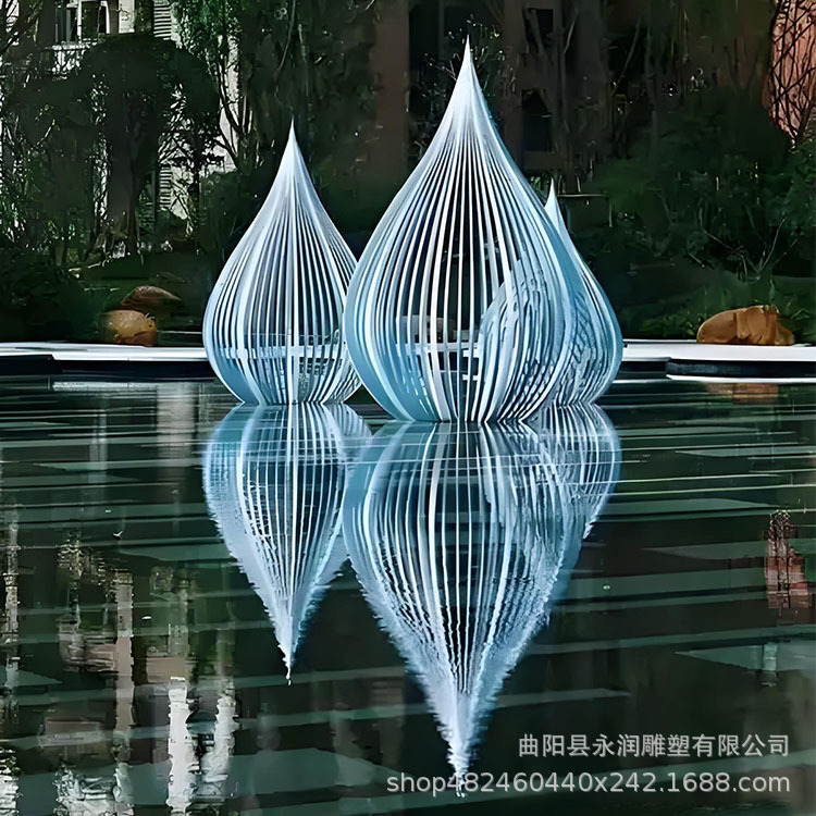 ステンレス鋼の中空照明風景彫刻アート装飾品中国の創造的な屋内と屋外の風景の大きなランドマーク彫刻|undefined