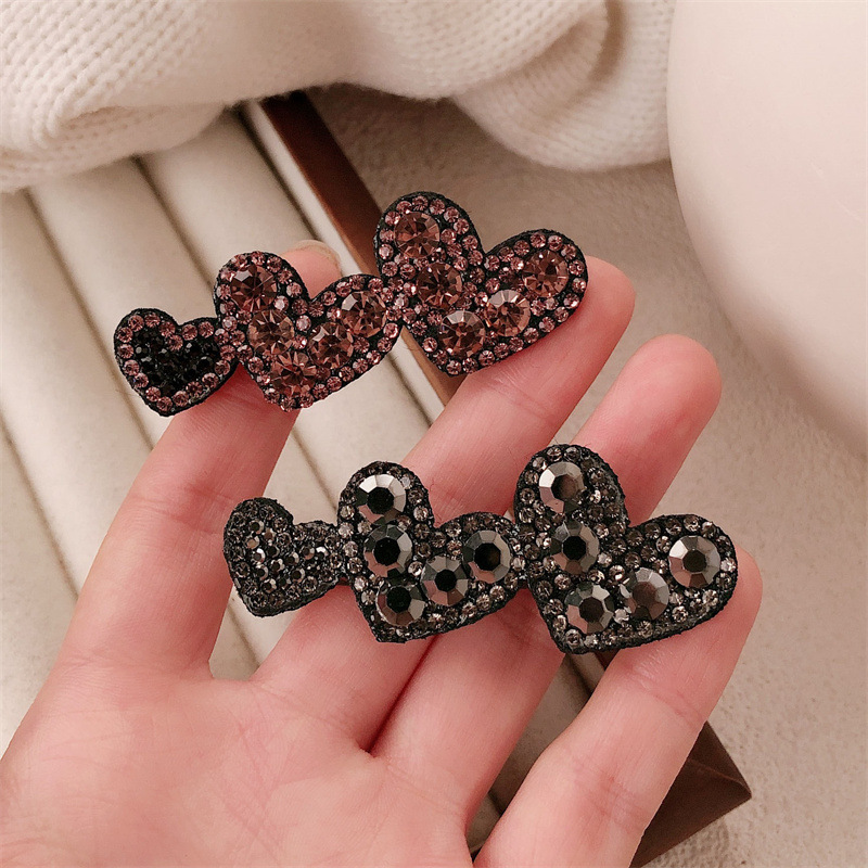 Diámetro completo amor clip de cabello de cabeza de mujer clip de cabello de borde de moda de alta gama clip de frangeo lateral clip de cabello al por mayor