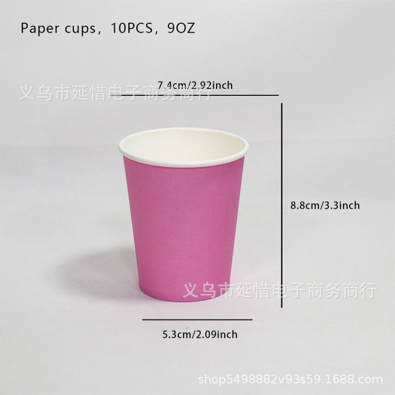 Tazas de papel de color para niños artísticos hechos a mano DIY materiales de fabricación de tazas de papel comerciales de supermercados desechables fabricantes al por mayor image 24