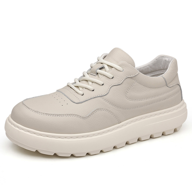 2025, otoño y invierno, nuevos zapatos casuales de hombre, zapatos de cuero transpirables, zapatos de hombre de suela gruesa.