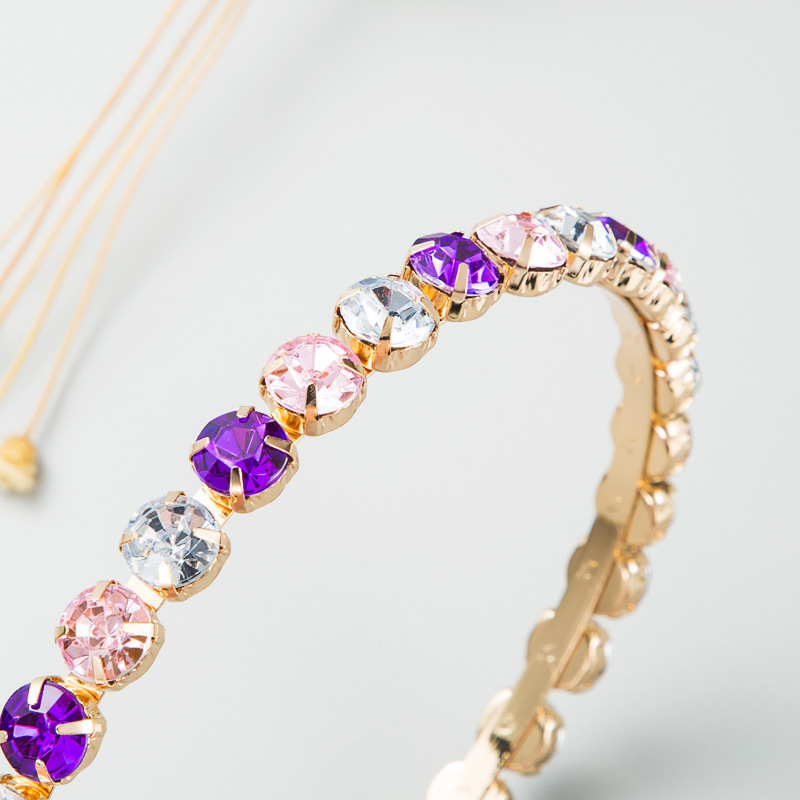 Women'S Gender Fashion Style Women's Fashion Geometric Alloy Inlay Rhinestones Hair Band