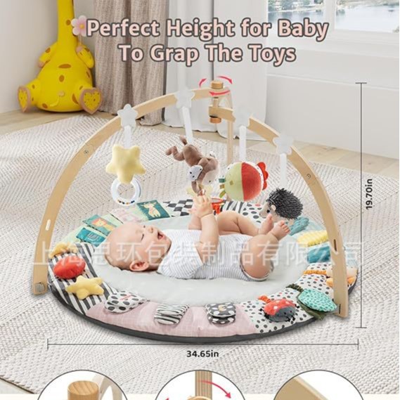 Manufacturer Customized Foldable Wooden Frame Baby Entertainment Game Gym Activity Frame Educational Exercise Game Fitness Frame