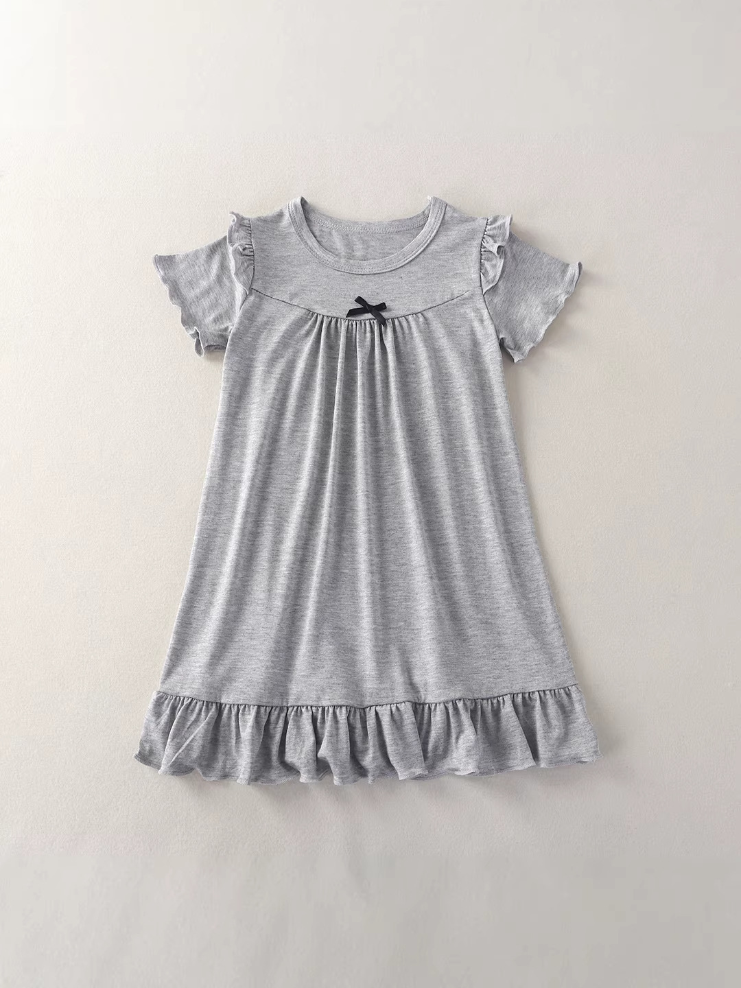 Pijamas infantiles niñas set de ropa para el hogar moda primavera y verano delgada ropa de aire acondicionado infantil encaje princesa viento