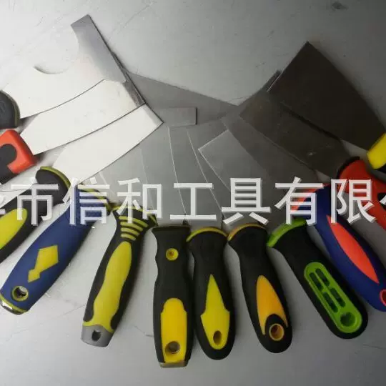 不锈钢铲子抹泥清洁双色塑料柄油灰刀 铲刀 多功能腻子刮刀1寸2寸