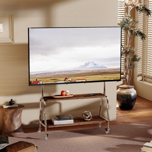 Tv Floor Stand Mobile Stainless Steel Wheeled Mobile Living Room Bedroom 43 Simple 75 Universal Hanger