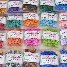 马卡龙色火漆印章蜡粒八边形100粒袋装密封手工DIY信件装饰材料