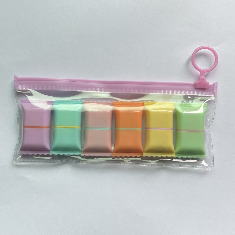 蛍光ペンミニ錠剤蛍光ペンカラー画重点ペンマーカーペン落書きペンカラーペン6色セット|undefined
