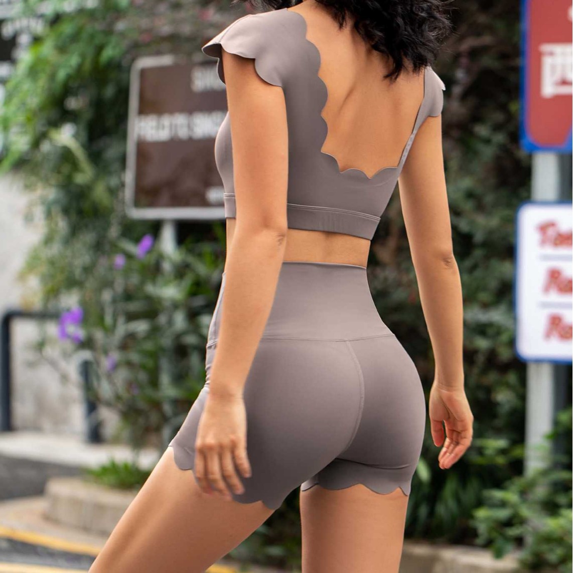 Pantalones de yoga de encaje de cintura alta, pantalones transpirables, troteos cómodos, entrenamiento de Pilates, pantalones de fitness para mujeres