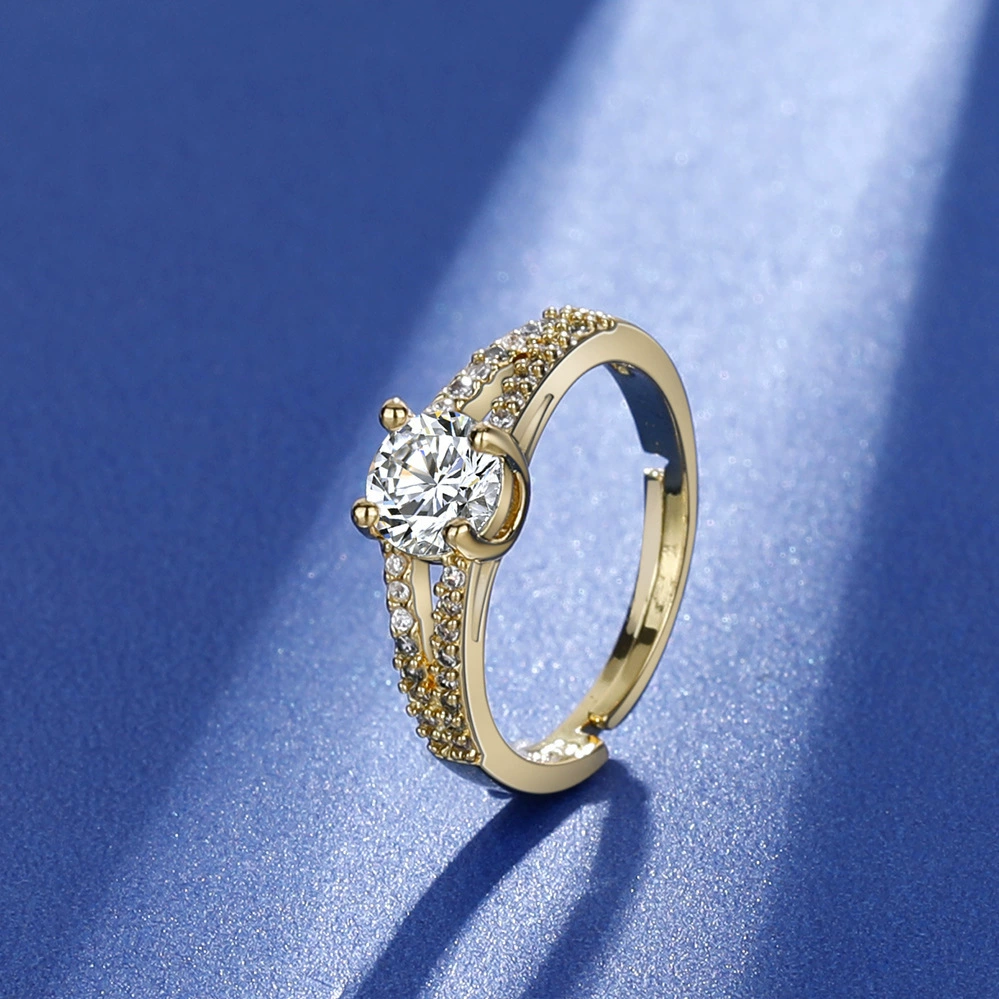 Classic wedding ring, one carat, simple and elegant design