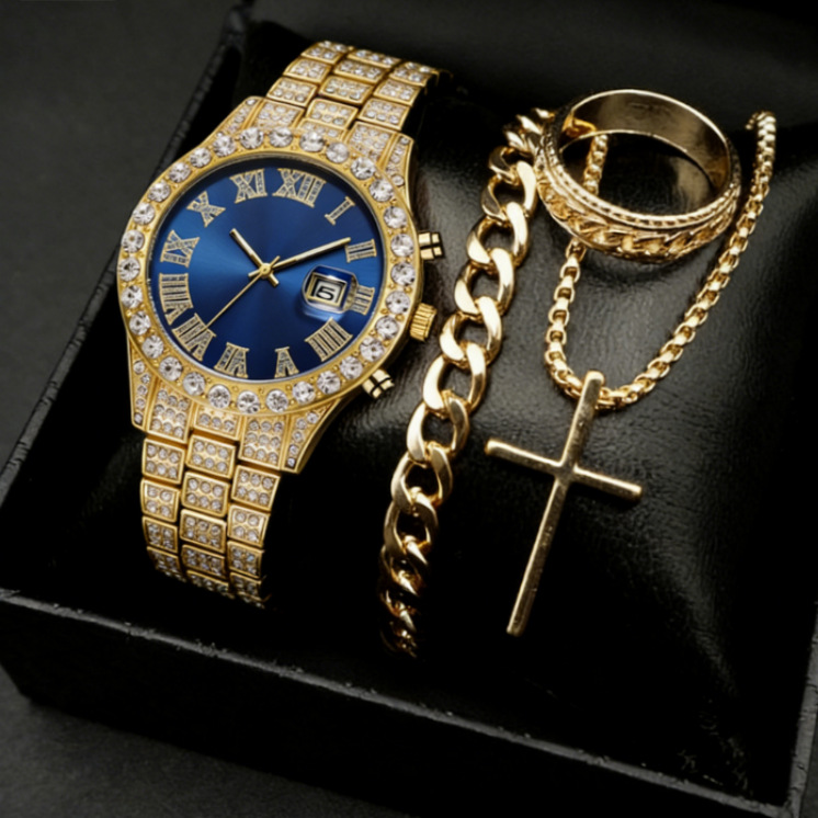 Aliexpress Geneva Geneva New Men's Watch Men's Watch Foreign Trade Hot Sale Cheap Watch Manufacturer Ready Stock