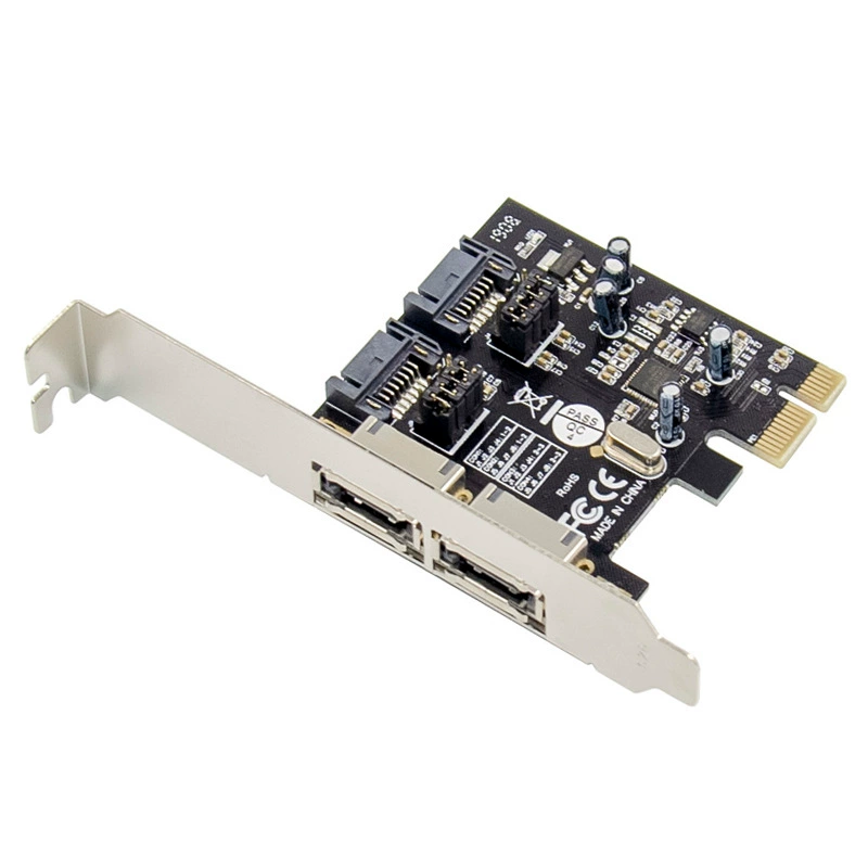 PCI-E к SATA карта ESATA карта 2 внешних ESATA интерфейса PCIE к 3.0Sata расширительная карта