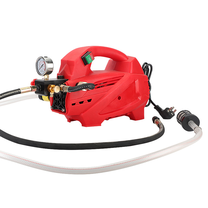 Bomba de prueba de presión eléctrica DC-360B portátil cilindro doble flujo grande tubería de calefacción por suelo radiante tubería de agua contra incendios lavadora a presión