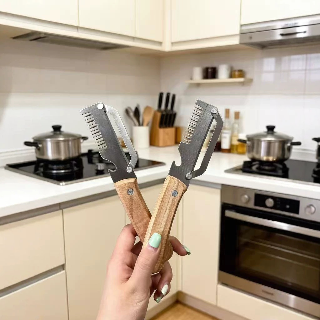 Cocina multifuncional cebolla cortada artefacto de madera mango de cuchillo abre botellas frutas cortadas verduras 2 - en - 1 casero