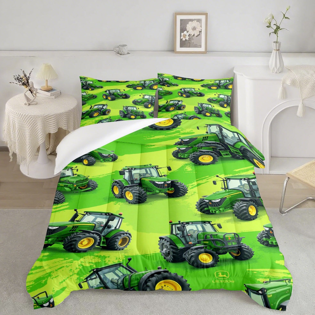 TEMU / JIT nuevo camión 3D impresión digital suave transpirable 180gms colcha colchón conjunto para diseñar