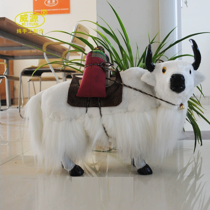 Handicraft White Yak Desktop Ornaments Two Colors Optional Ethnic Gifts Simulation Yak wy155