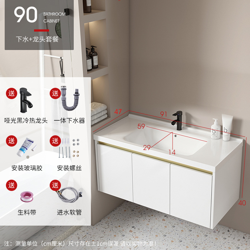 Blanco 90 cuenca gabinete + grifo