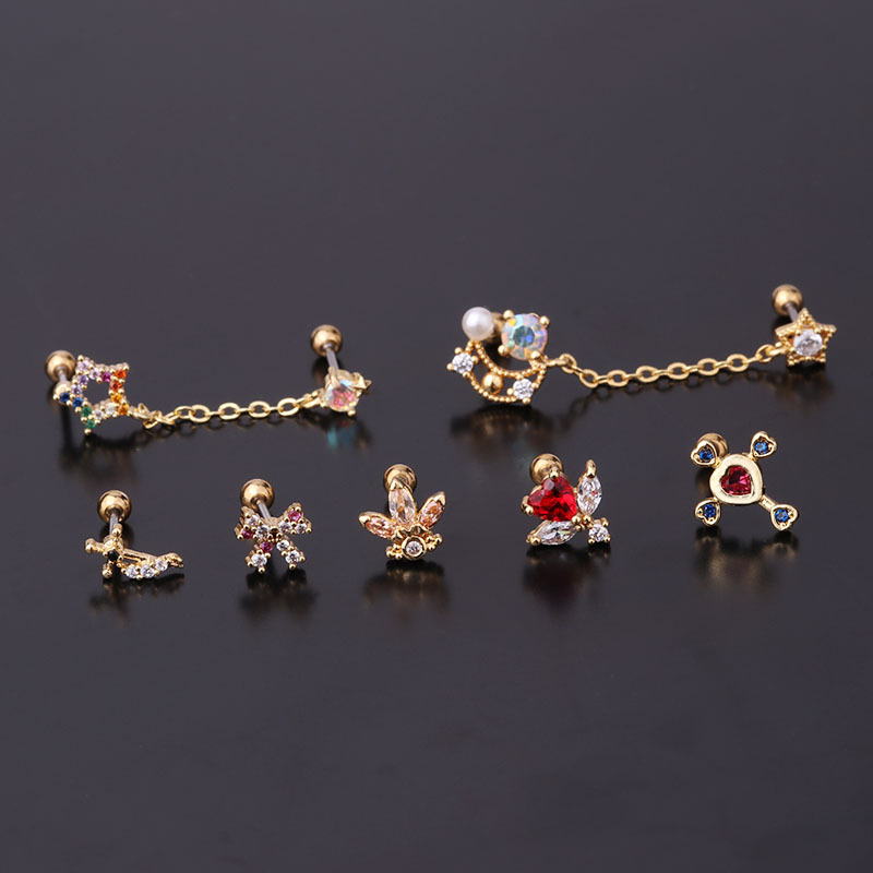 2 KOMADA korejske verzije tankih šipki od nehrđajućeg čelika 20G u boji cirkonija, vijci za kosti s uvijajućim kuglicama, moderni i_voghion.com