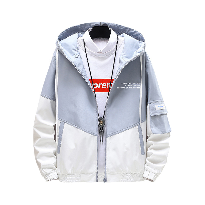 Men's Clothing workwear jackets for men, spring and autumn styles, trendy brand hooded jackets for men, autumn youth casual loose clothes_voghion.com