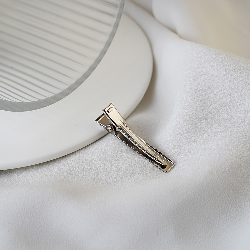 DIY accesorios de la joyería tocado metal joyería materiales comúnmente utilizados duckbill clip cuadrado presión clip primavera clip mezclado lote