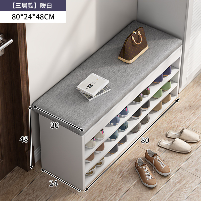 Taburete de cambio de zapatos en la puerta, estante de zapatos domésticos pequeño y estrecho, simple y ahorro de espacio, almacenamiento de artefactos mágicos, taburete de zapatos y gabinete de zapatos a prueba de polvo