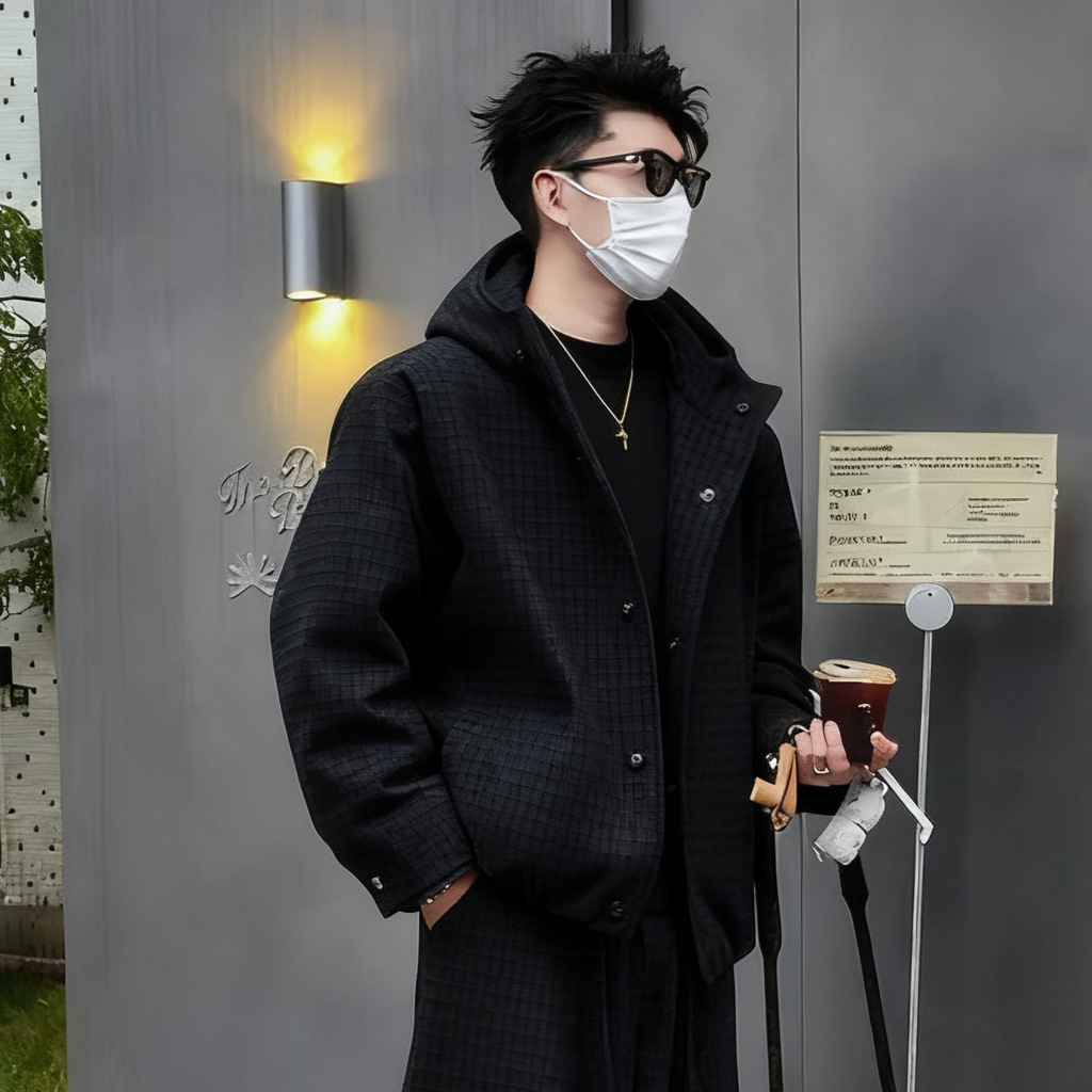 Otoño y invierno nuevos productos de tendencia masculinos retro sueltos pantalones de abrigo de temperamento universal nicho de alto nivel con un conjunto casual