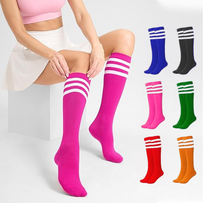 Cross-Border Export Women's Knee-High Calf Socks Women's Socks Stripesd Party Performance Socks Calf Socks Sports Jk Preppy Style