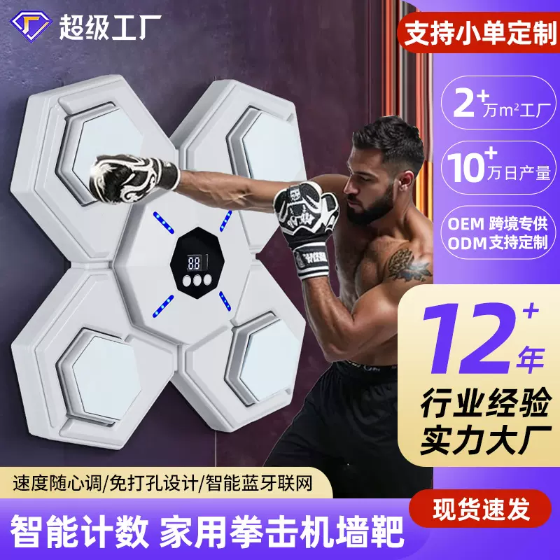 跨境蓝牙音乐拳击靶智能计数家用运动健身拳击机墙靶儿童训练器