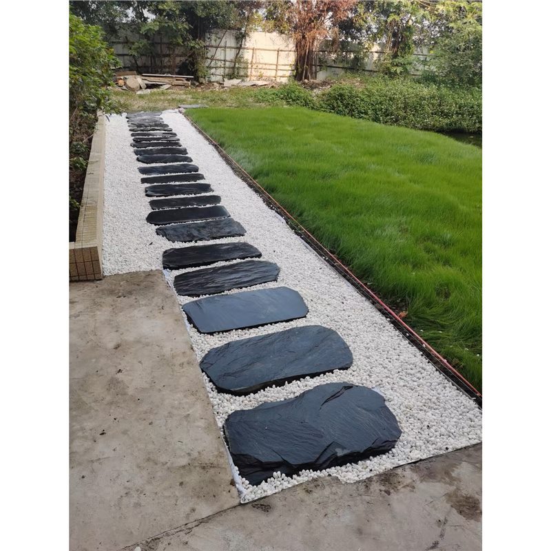 Tablero de piedra azul natural, baldosas de jardín, césped, piedra de paso, alfombra antideslizante para exteriores, pavimentación de pies, patio de piedra