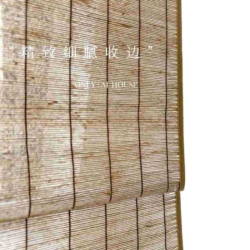 新中国風ローマンブラインド創意伝統的な手編み天然麻草昇降客間ベランダローマンシャッター|undefined