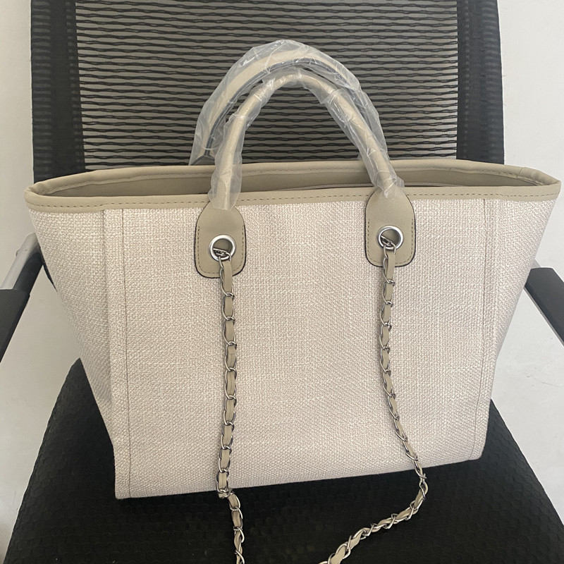 Yuezi Foreign Trade 2024 New European and American Bucket Women's Bag Large Capacity Portable Single Shoulder Diagonal Chain Tote Bag_voghion.com