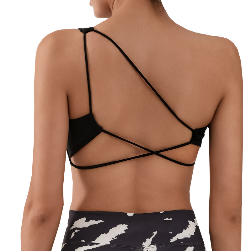 Europa y los Estados Unidos deportes transfronterizos chaleco de acondicionamiento de la belleza de la espalda con cojín de pecho de secado rápido de una pieza de sujetador